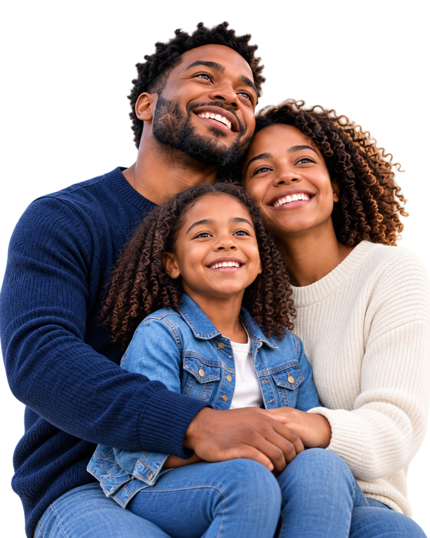 A family preparing for homeownership