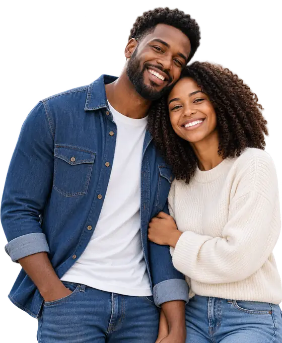 Couple preparing financially for homeownership