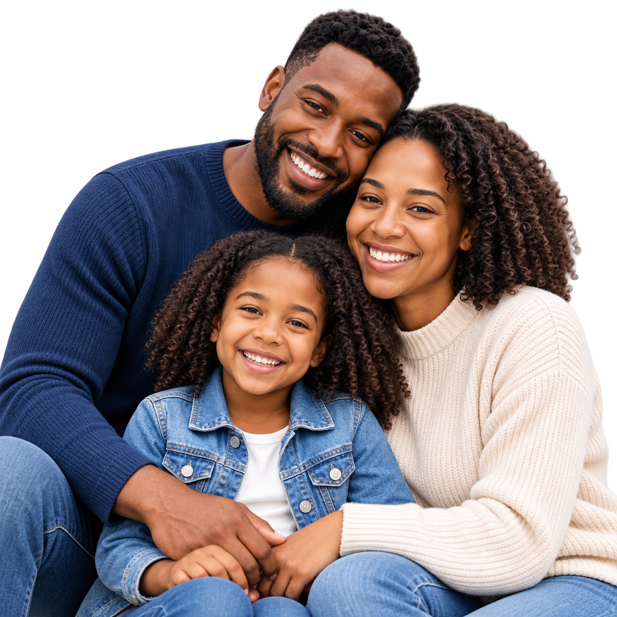 Family representing a brighter future together